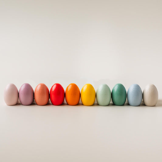 10 Wooden Toy Eggs - Top Up Pack