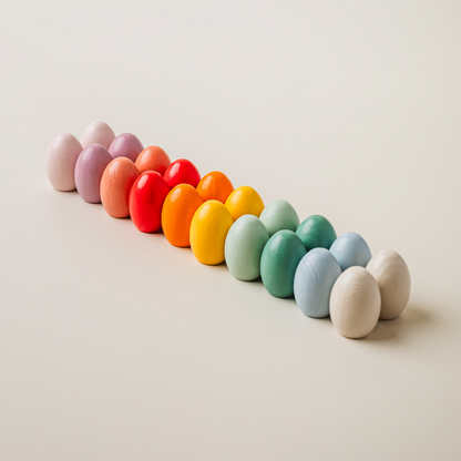 20 Wooden Toy Eggs
