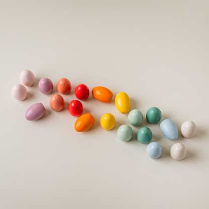 20 Wooden Toy Eggs